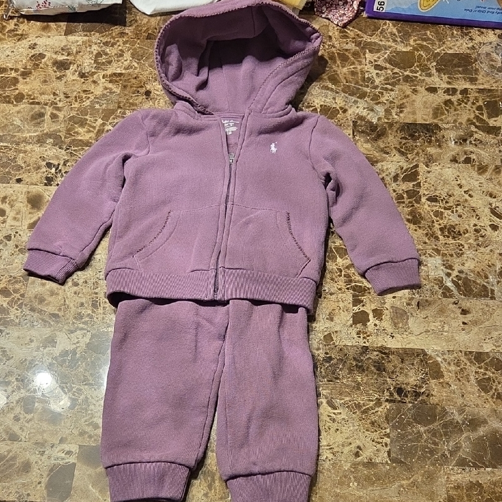 Ralph Lauren Purple Toddler Hoodie